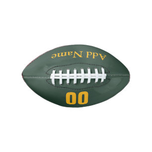 Customisable Green/Gold Mini Football