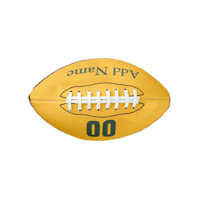 Customisable Green/Gold Mini Football (Front)