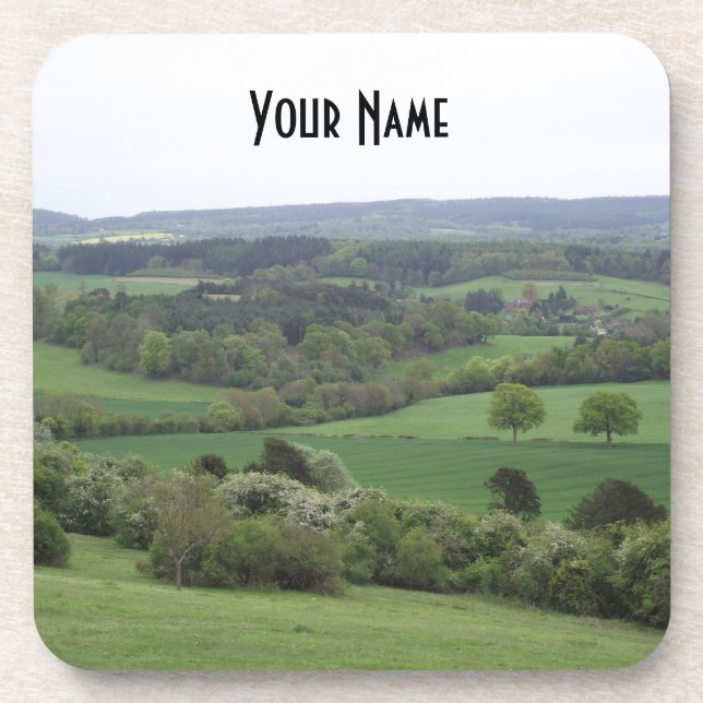 Customisable Green Hills Coaster Set (Front)
