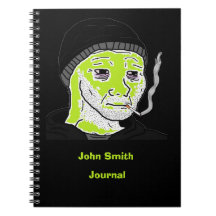 Customisable Green Martian Doomer Spiral Bound