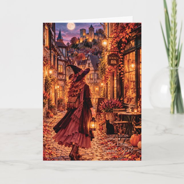 Customisable Greeting Stolberg Germany Witch Fall Card (Front)
