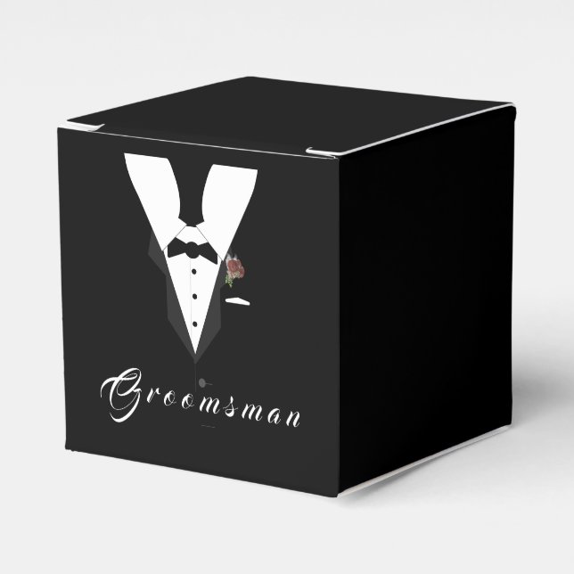 Customisable Groomsman Favour Box (Front Side)