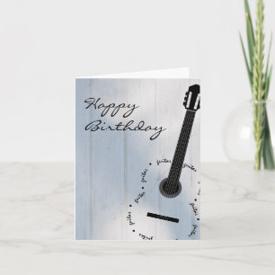Customisable Guitar Card