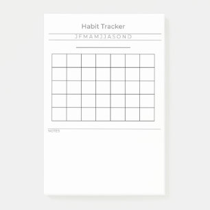Customisable Habit Tracker Post It Notes 