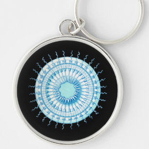 Customisable Haeckel Jellyfish Key Ring