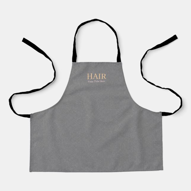 Customisable Hair Stylist Modern Grey Texture Apron (Front)