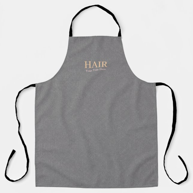 Customisable Hair Stylist Modern Grey Texture Apron (Front)