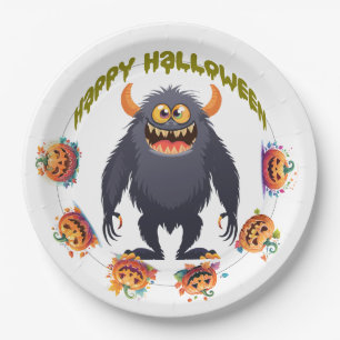 Customisable Halloween Fun Paper Plate