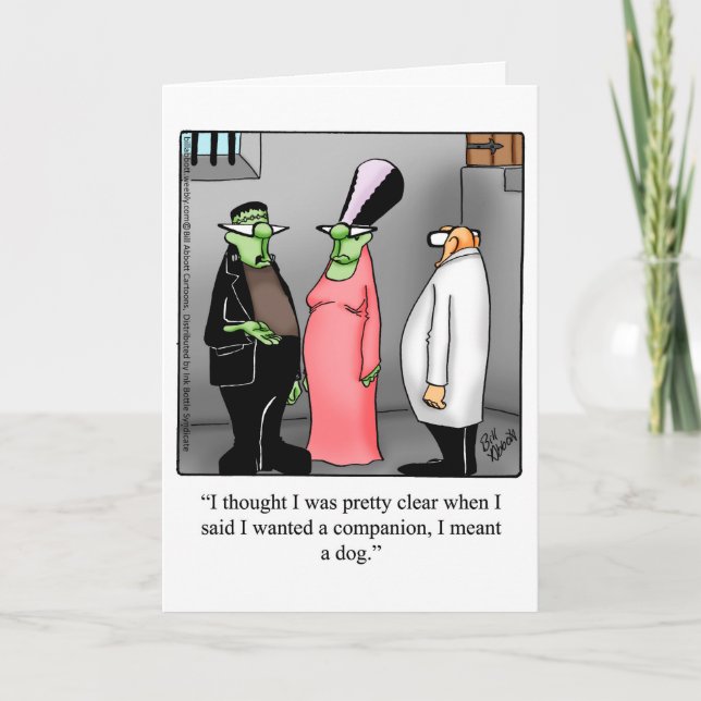 Customisable Halloween Humour Greeting Card (Front)