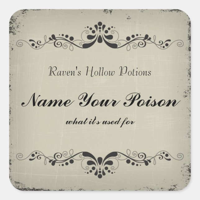 Customisable Halloween Jar Sticker Label (Front)