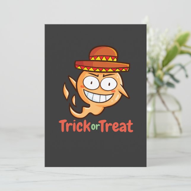 Customisable Halloween Mexican Ghost Invitation (Standing Front)