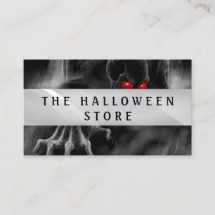 Customisable Halloween Scary Skull Business Card