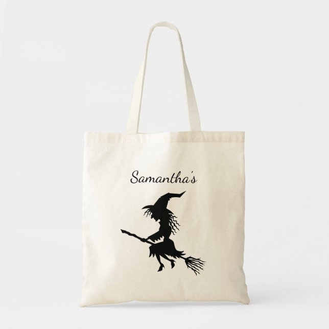 Customisable Halloween Witch Tote Bag (Front)