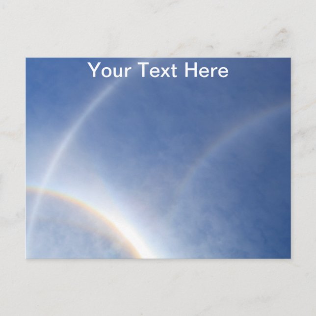 Customisable halos around the sun postcard (Front)