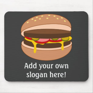 Customisable Hamburger graphic Mouse Pad