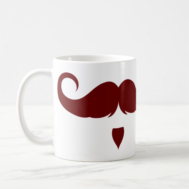 Customisable Handlebar Moustache Coffee Mug (Left)