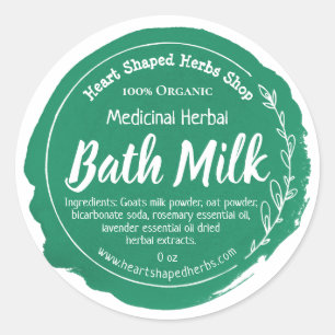 Customisable Handmade Herbal Bath Milk Label