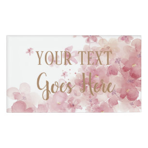 Customisable Handmade Product floral wreath Name Tag