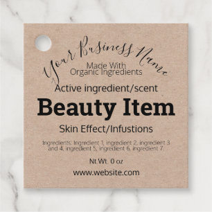 Customisable Handmade Skin Care DIY Business Favour Tags