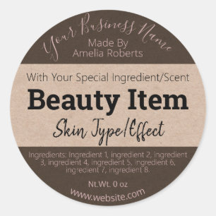 Customisable Handmade Skin Care Label DIY Business