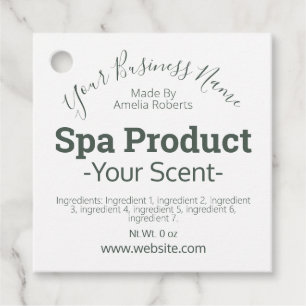 Customisable Handmade Spa Product DIY Business Favour Tags