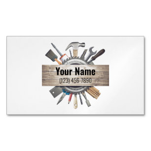 Customisable handyman contractor tools v1 magnetic business card