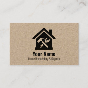 Customisable handyman home repairs business card