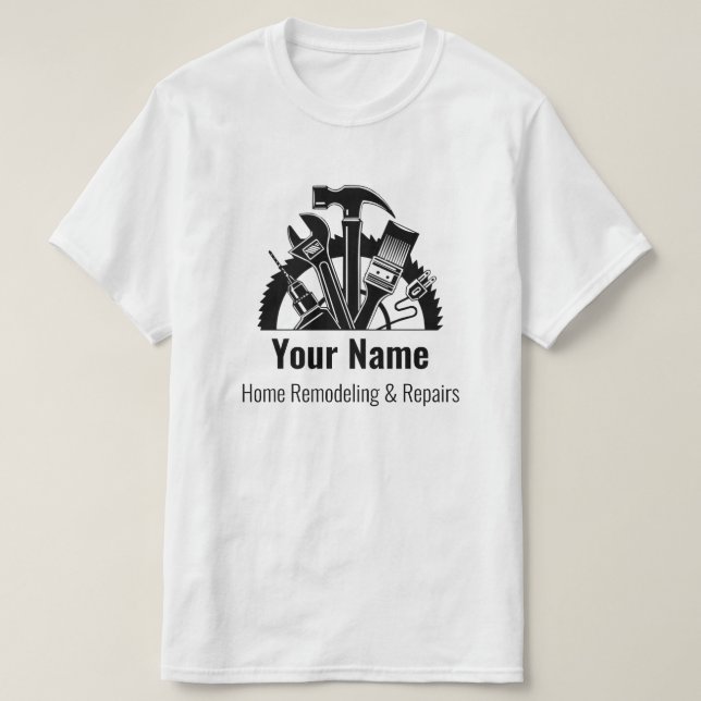 Customisable handyman tools v2 T-Shirt (Design Front)