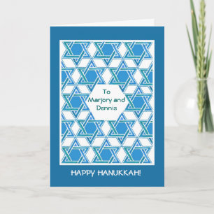Customisable Hanukkah Star of David Greeting Card