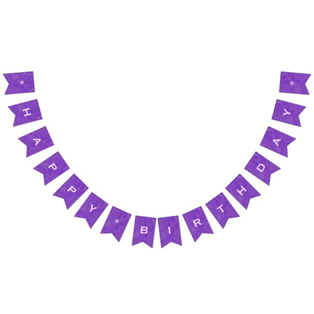 Customisable Happy Birthday Purple Party Banner (All)