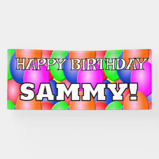 Customisable HAPPY BIRTHDAY with name Banner