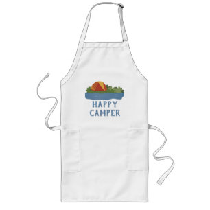 Customisable Happy Camper Long Apron