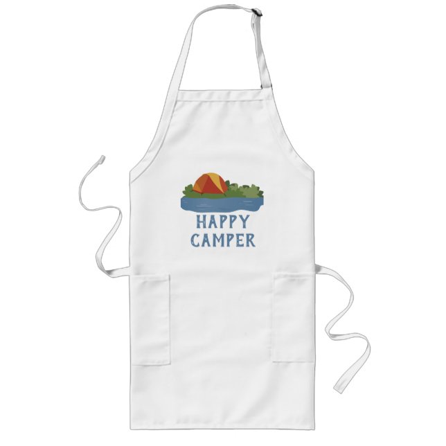 Customisable Happy Camper Long Apron (Front)