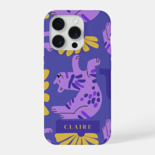 Customisable Happy Cat & Matisse Flowers iPhone 15 Pro Case