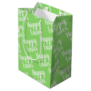 Customisable Happy Easter Green Medium Gift Bag