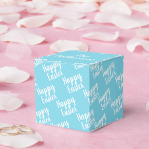 Customisable Happy Easter Light Blue Favour Box