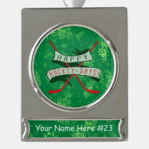 Customisable Happy Hockey Days Christmas Ornament
