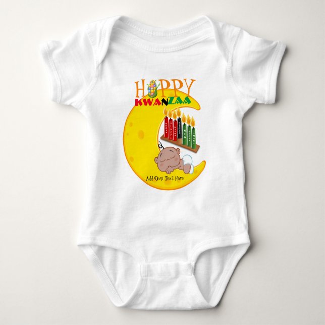Customisable Happy KWANZAA 7 Principles Baby Bodysuit (Front)