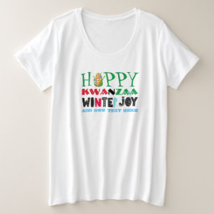 Customisable Happy KWANZAA Winter JOY Plus Size T-Shirt