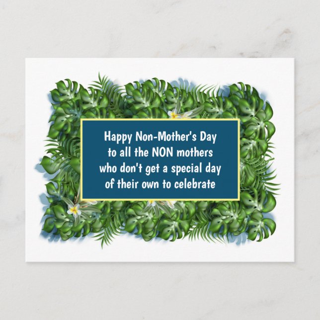 Customisable Happy Non-Mother's Day funny Postcard (Front)