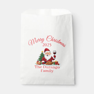 Customisable Happy Santa Claus Christmas Party Favour Bags