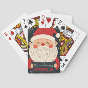 Customisable Happy Santa Playing Cards