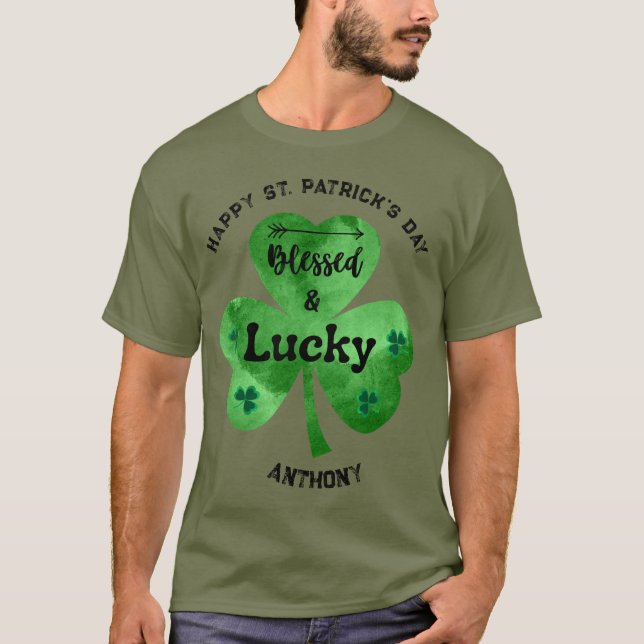 Customisable Happy St. Patrick's Day Sweatshirt  T-Shirt (Front)
