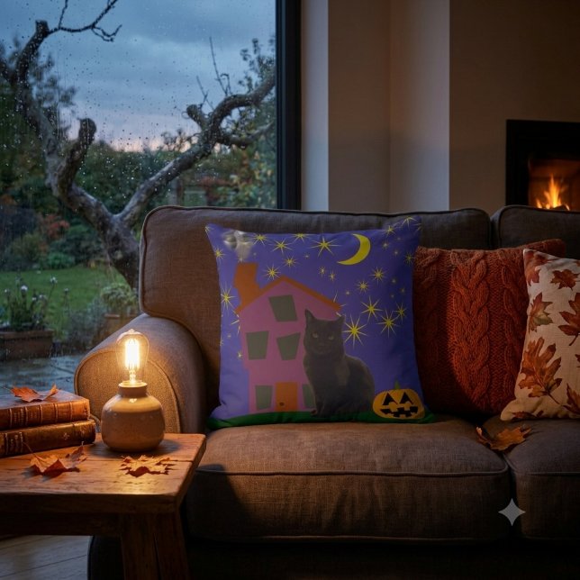 Customisable Haunted House  Cushion (Creator Uploaded)