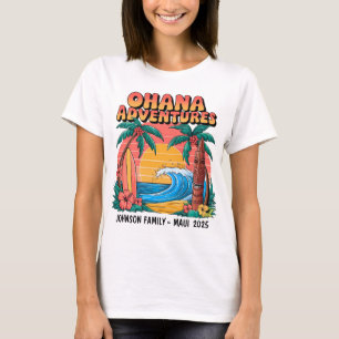 Customisable Hawaiian Family Vacation T-Shirt