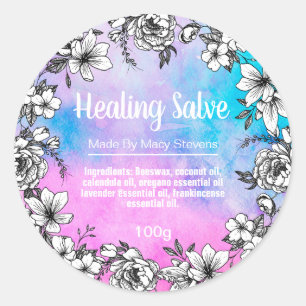 Customisable Healing Salve Balm Label