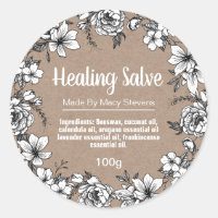 Customisable Healing Salve Balm Label