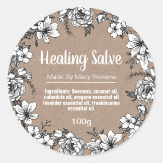 Customisable Healing Salve Balm Label