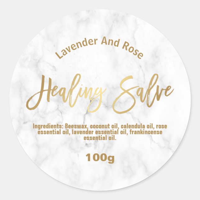 Customisable Healing Salve Label (Front)