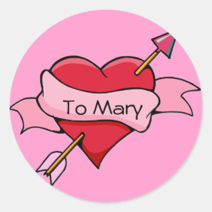 Customisable Heart and Arrow Stickers